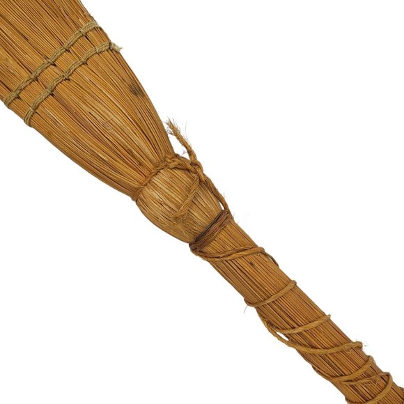 Vintage Handmade Straw Fireplace Hearth Broom Primitive Country Farmhouse Rustic - Picture 6 of 10